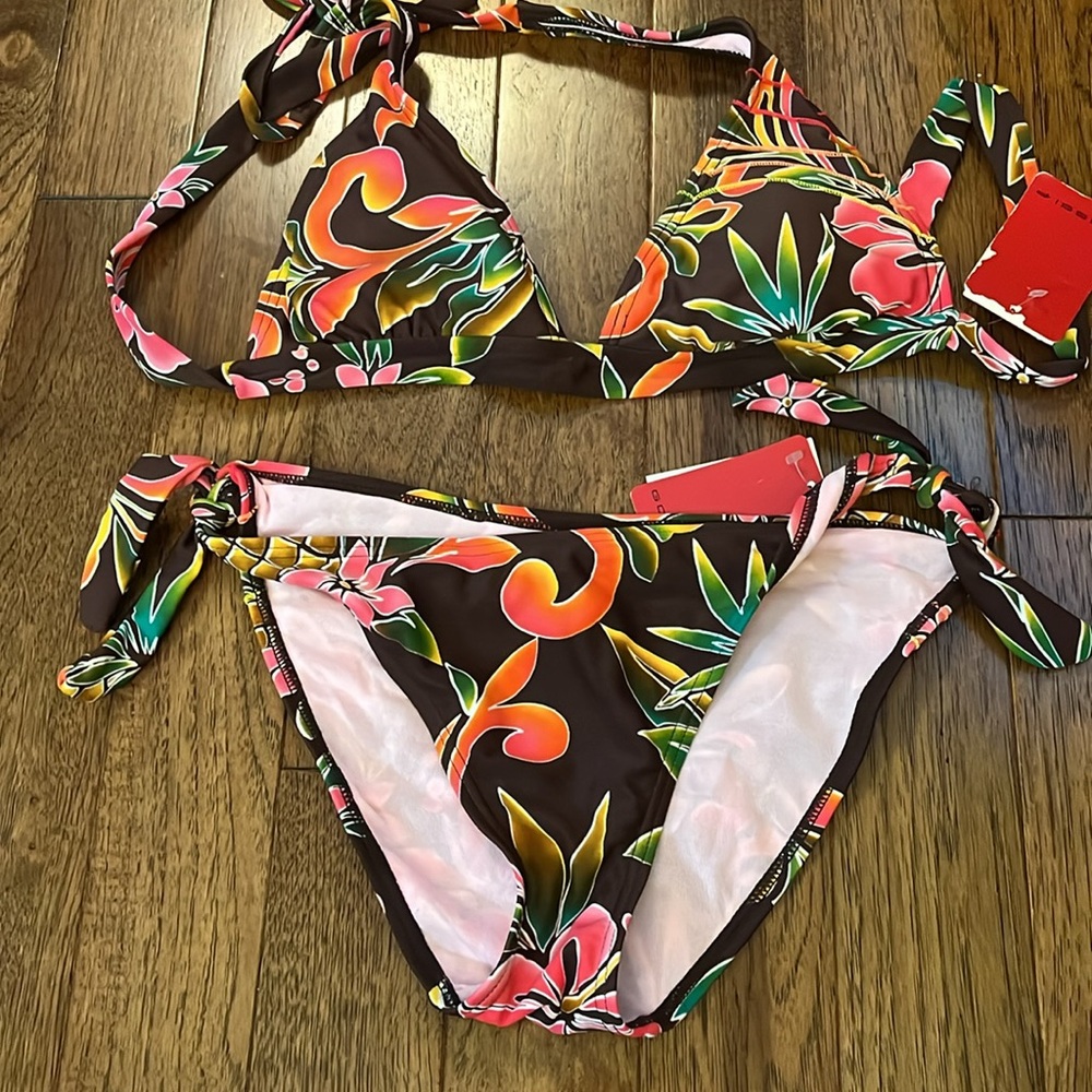 Gossip Swim Bikinis Brown Orange set Size:M/L